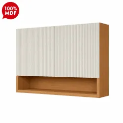 ARMARIO NESHER 2P ABRIR SIMONE MENDES 120CM CARVALHO/GREIGE 500960
