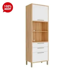 TORRE QUENTE 1P ABRIR 3G RONIPA P/ 2 FORNOS SYRAH 220CM AMENDOA/BRANCO