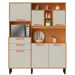 KIT 6P 2G ITATIAIA NAPOLES 160CM CINAMOMO/OFF WHITE 1804